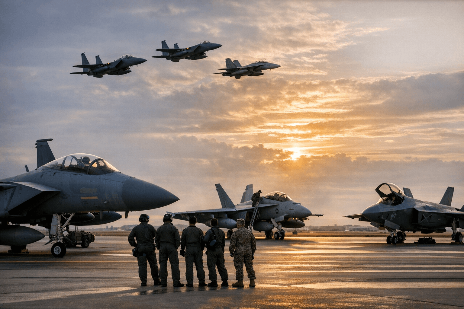 Fresno F-15s Join NAS Lemoore Jets for Super Bowl LX Flyover