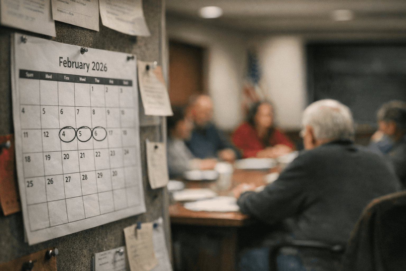 Lewisburg Borough posts February 2026 calendar listing Feb. 4, 5, 6 meetings