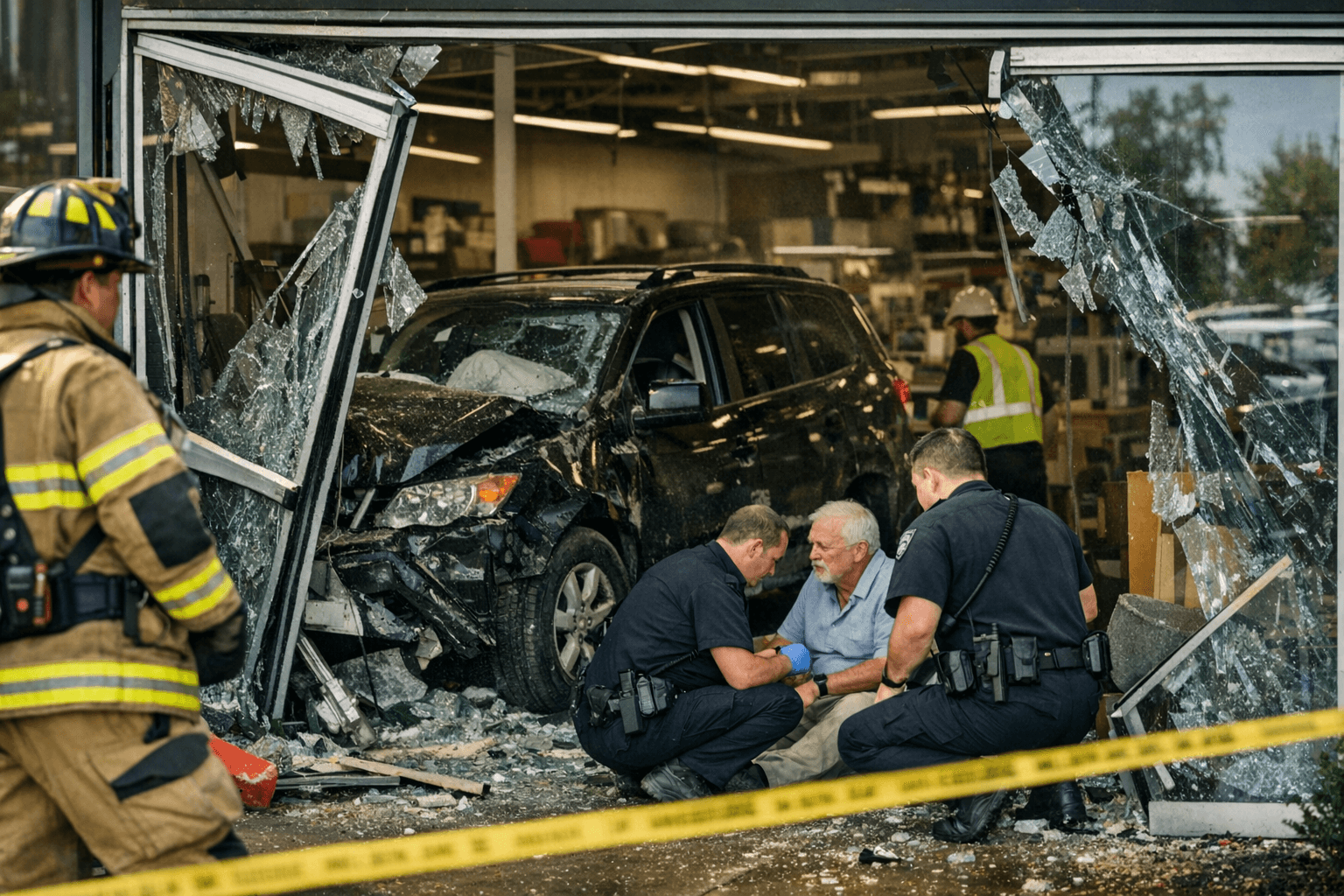 SUV Drives Into Apex Habitat ReStore, Shattering Entrance Windows; Driver Evaluated
