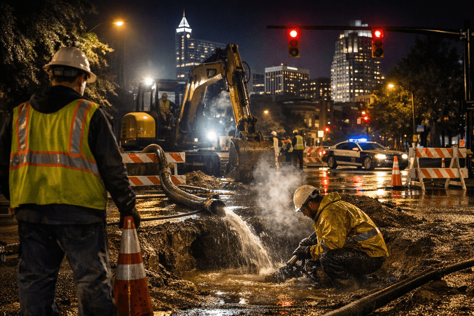 Downtown Raleigh Intersections to Close Temporarily for Water System Repairs