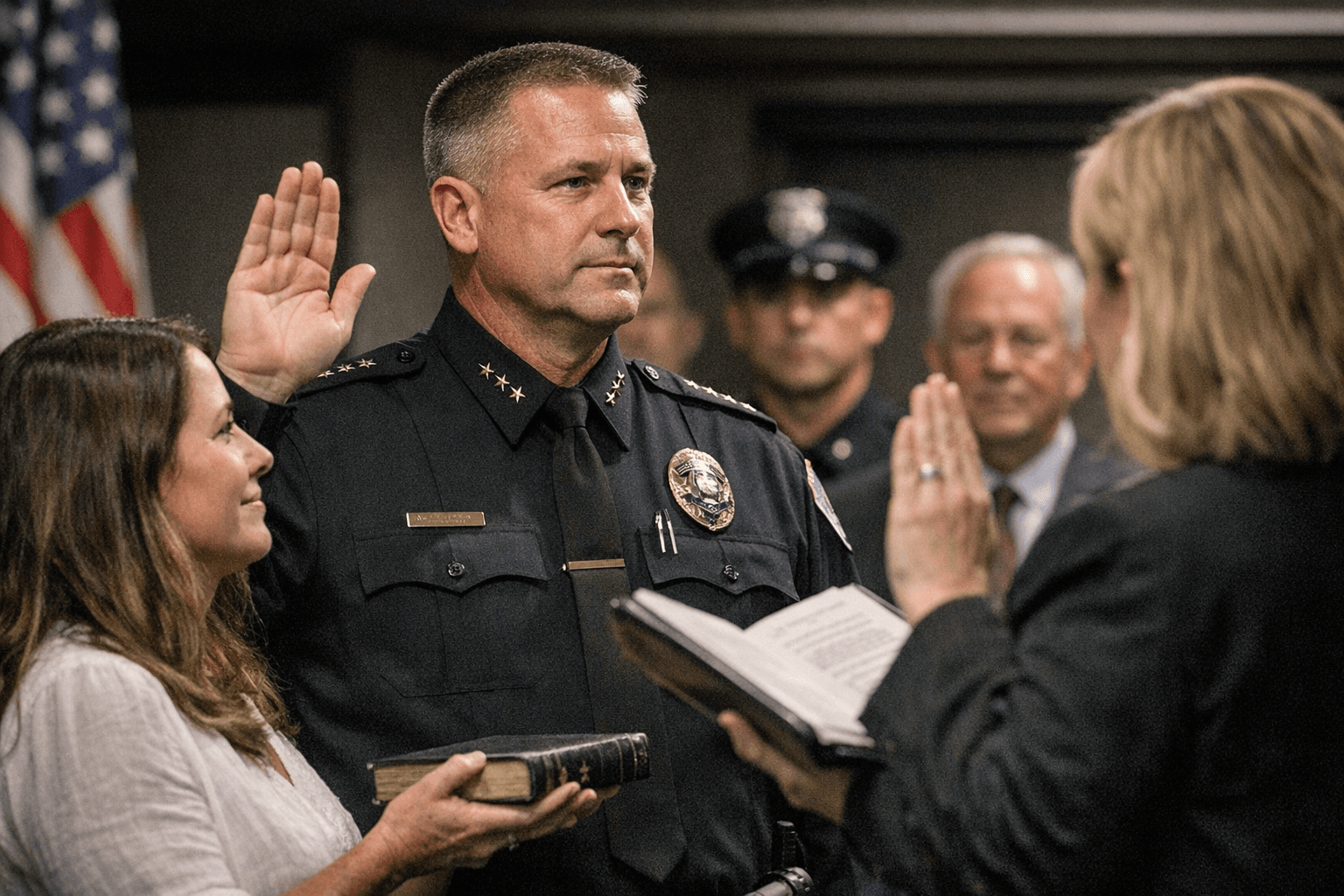 Shaun Stephens ceremonially sworn in as Kingsburg police chief