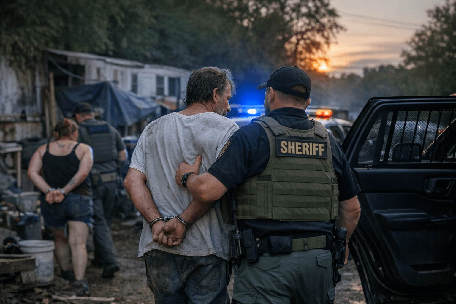 Buncombe deputies arrest three after larceny; James Carroll English charged with felonies