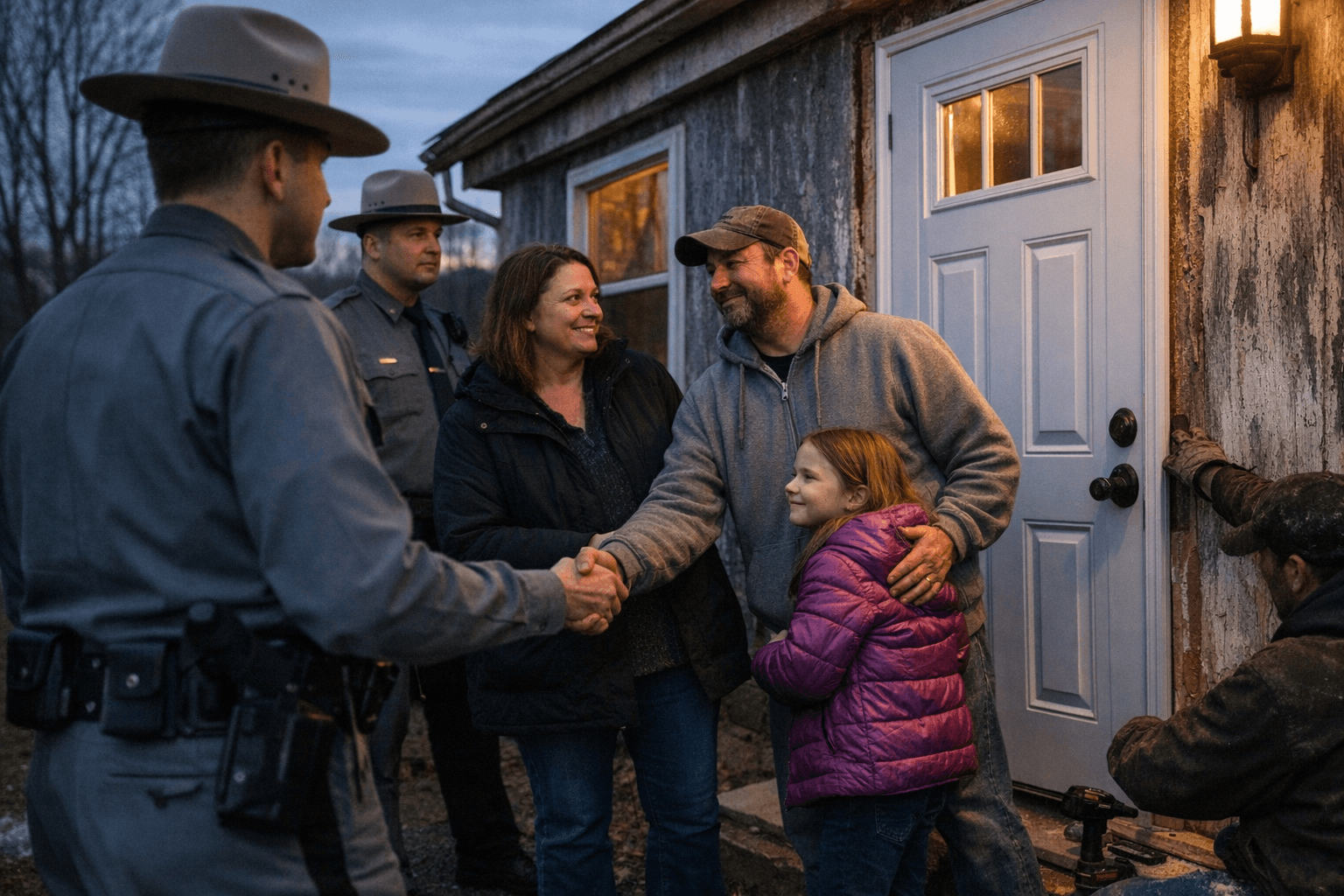 State Police Recognize Middletown Builders FirstSource for Donated Door to Wawayanda Family