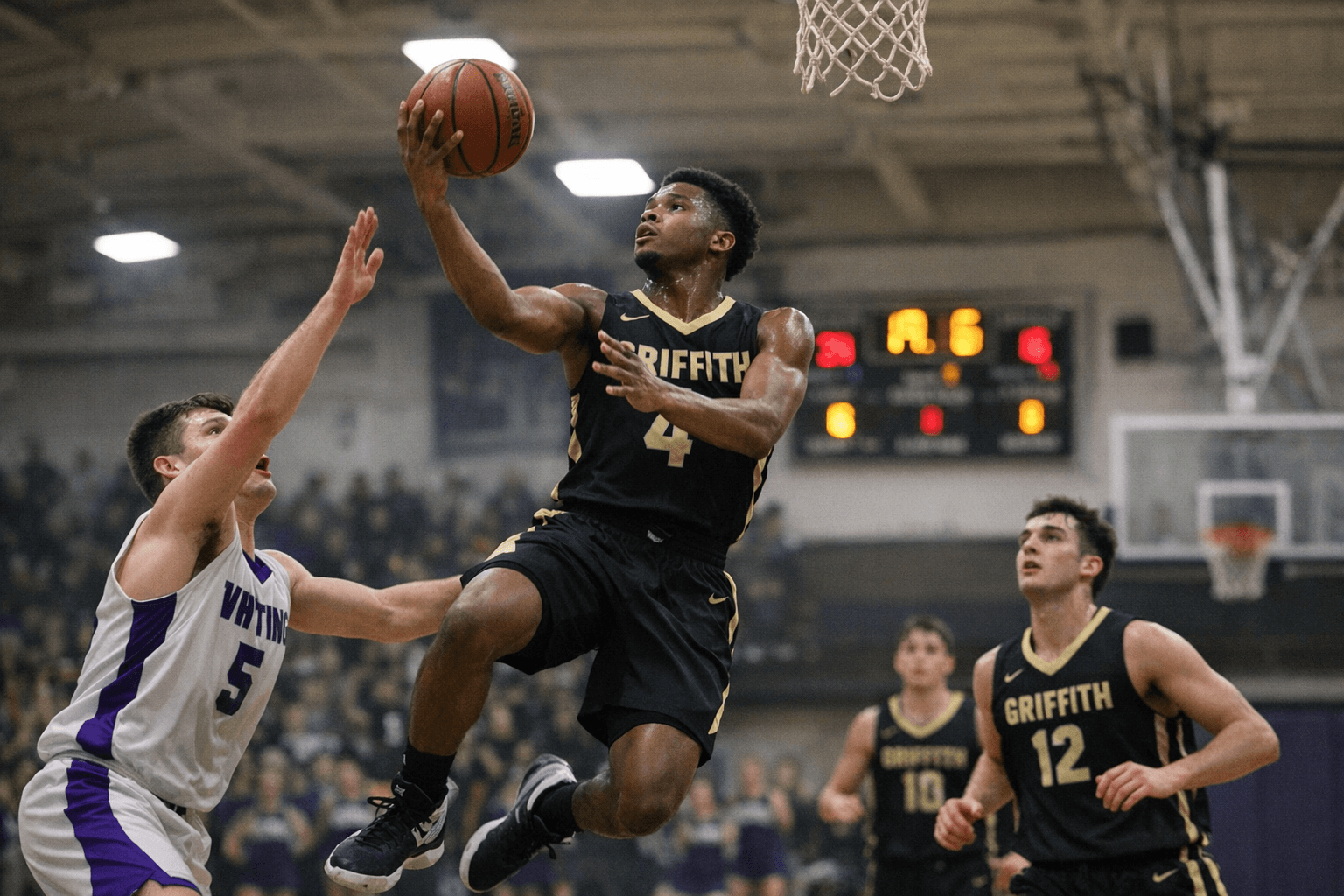Griffith Rolls Past Whiting 75-36, Improves to 9-8 with Balanced Attack