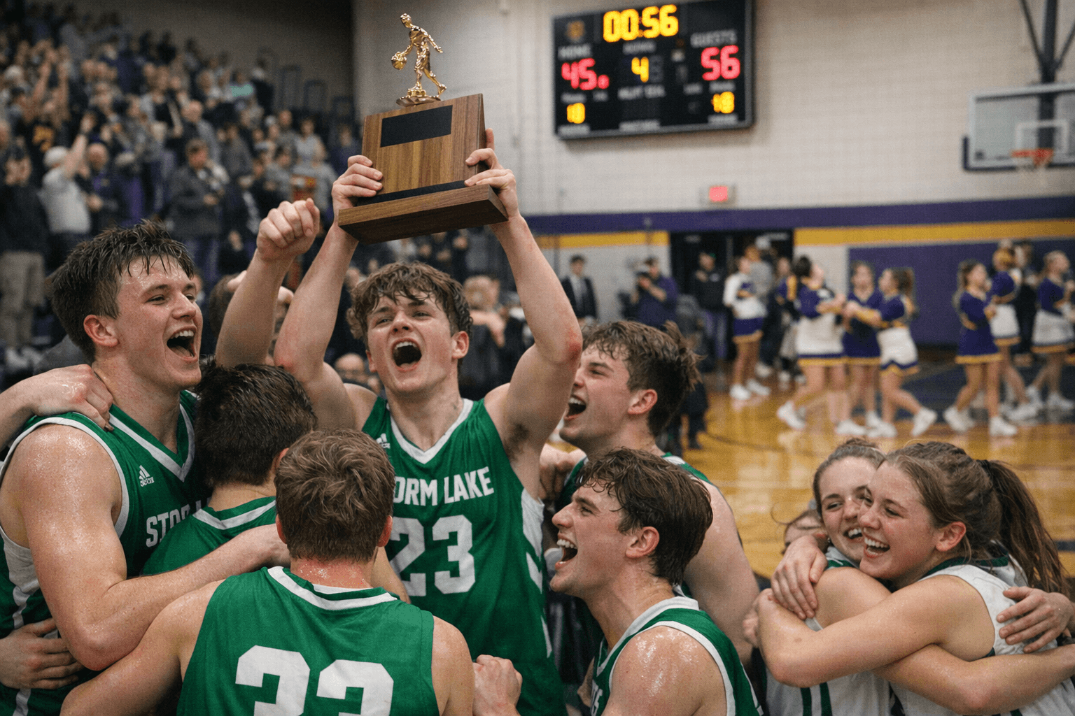 Storm Lake Girls and Boys Win at Spencer; Boys Clinch Lakes Title