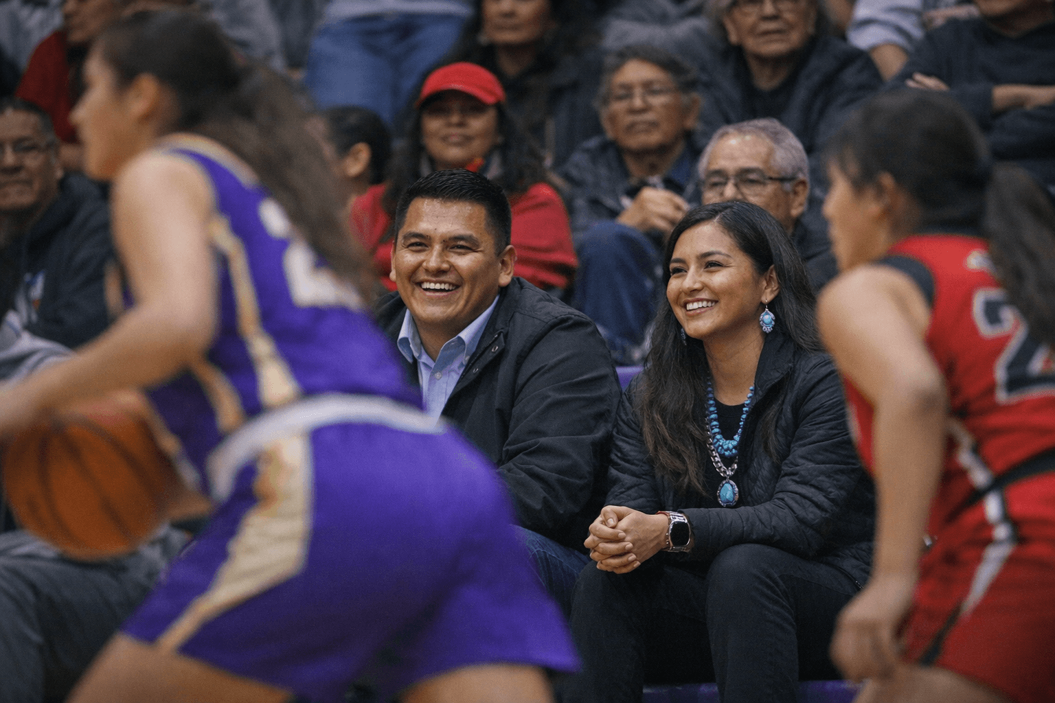 President Buu Nygren and First Lady Attend Kirtland Central’s 63-38 Win
