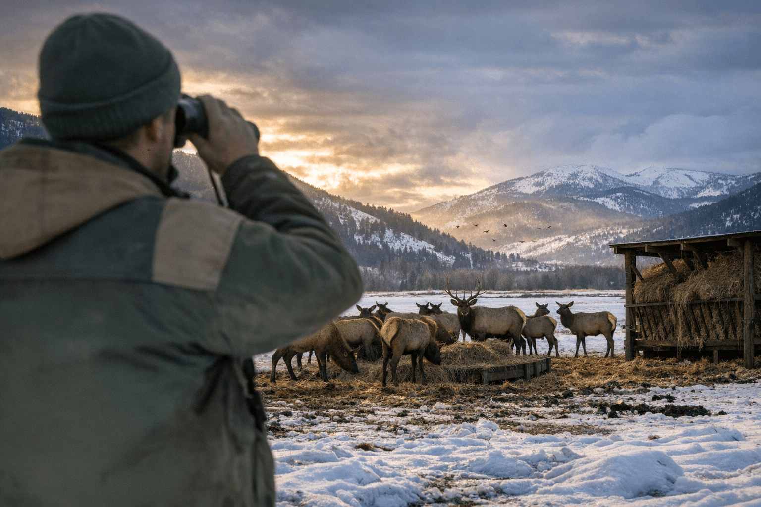 Elk numbers about half of usual at Baker and Union feeding sites