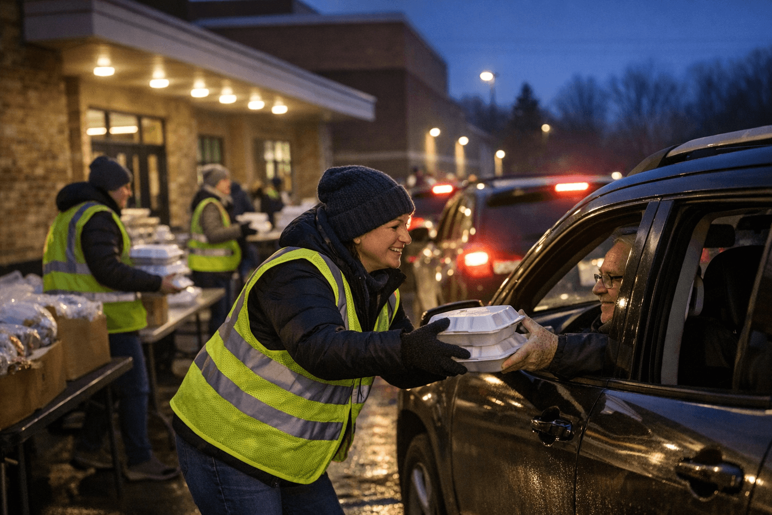 Oxford Middle School Hosts Community Drive-Through Dinner Event on Feb. 6