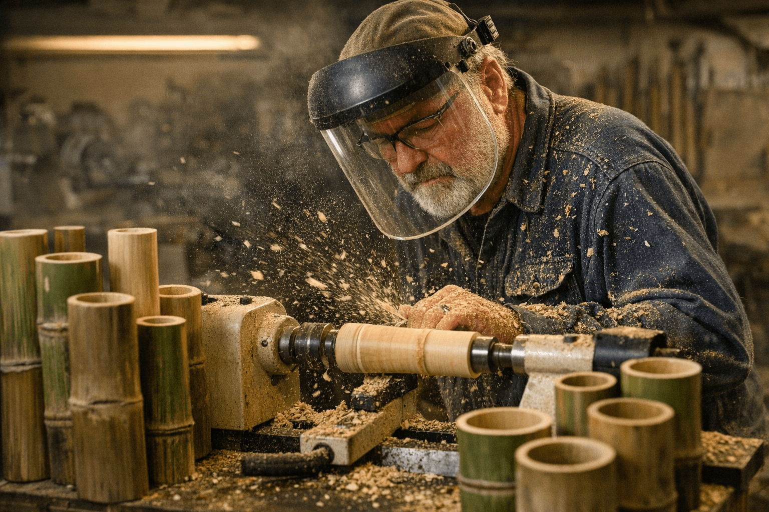 Woodturner Tests Multiple Bamboo Diameters and Wall Thicknesses for Turning Blanks