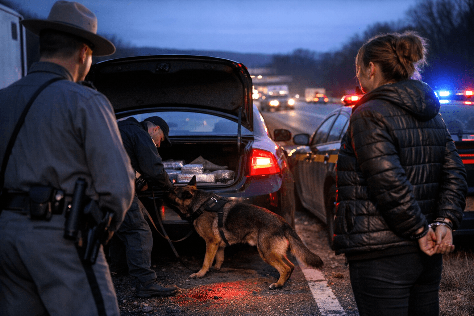 Troop K State Police Stop Vehicle on I-87 in Newburgh Feb. 4