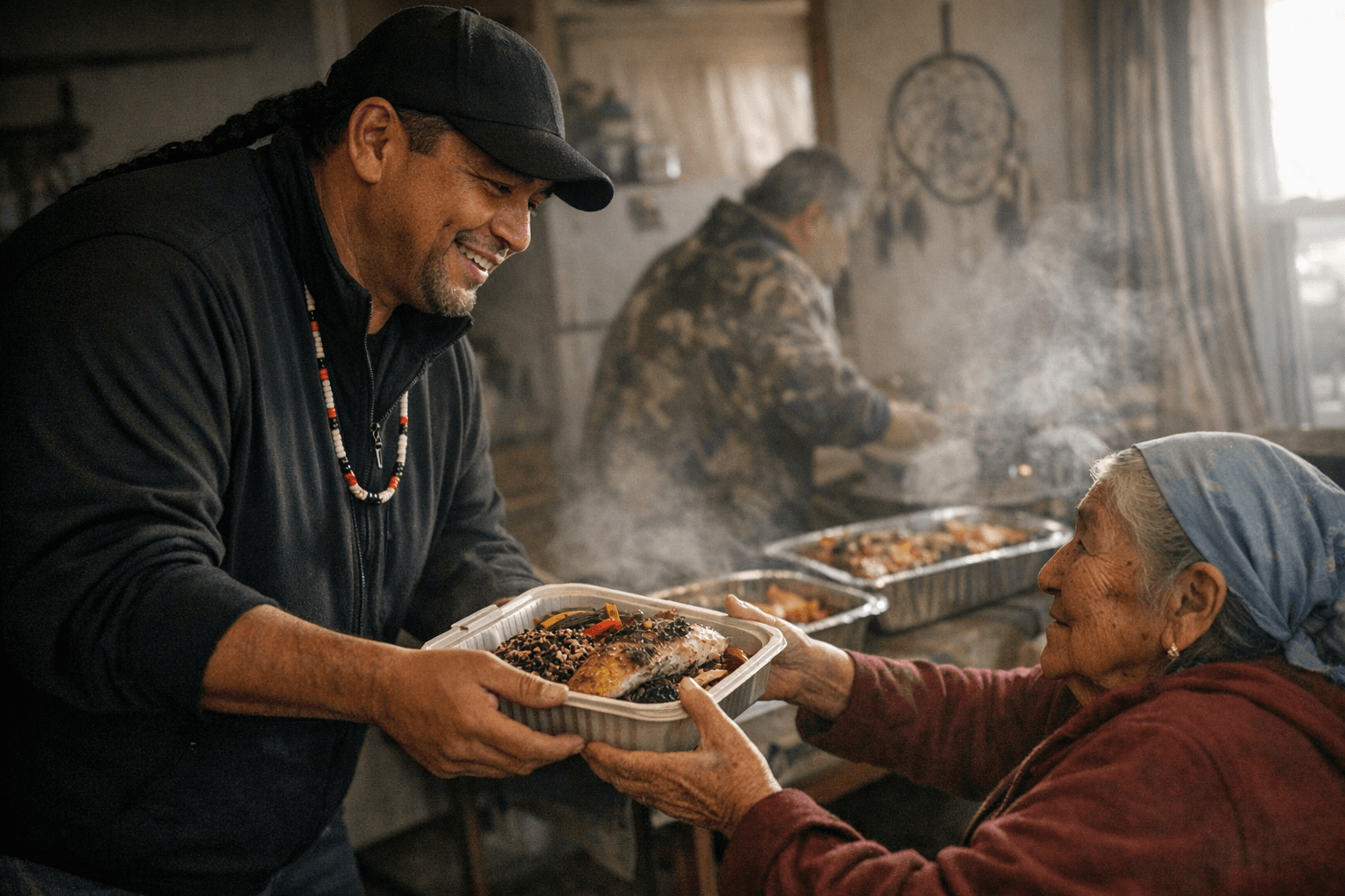 Ben Perez Leads Seven Fires Elder Meal Delivering Fresh Fish in Menominee