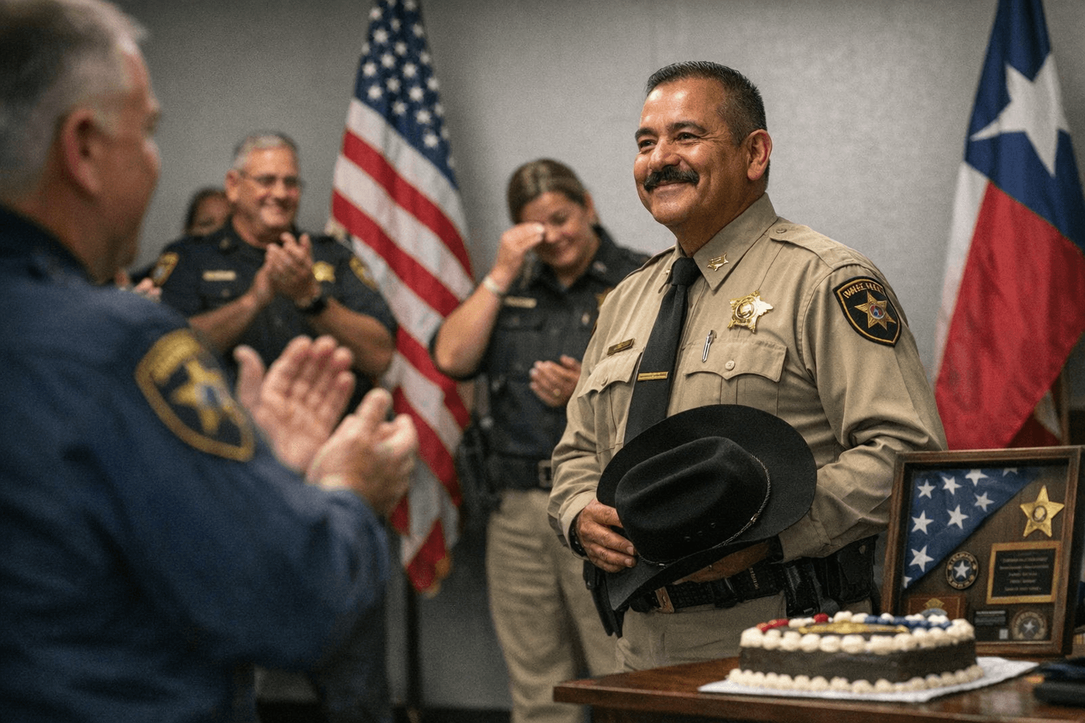 Jim Wells County Sheriff’s Office Celebrates Captain Juan Reyes Beginning New Chapter