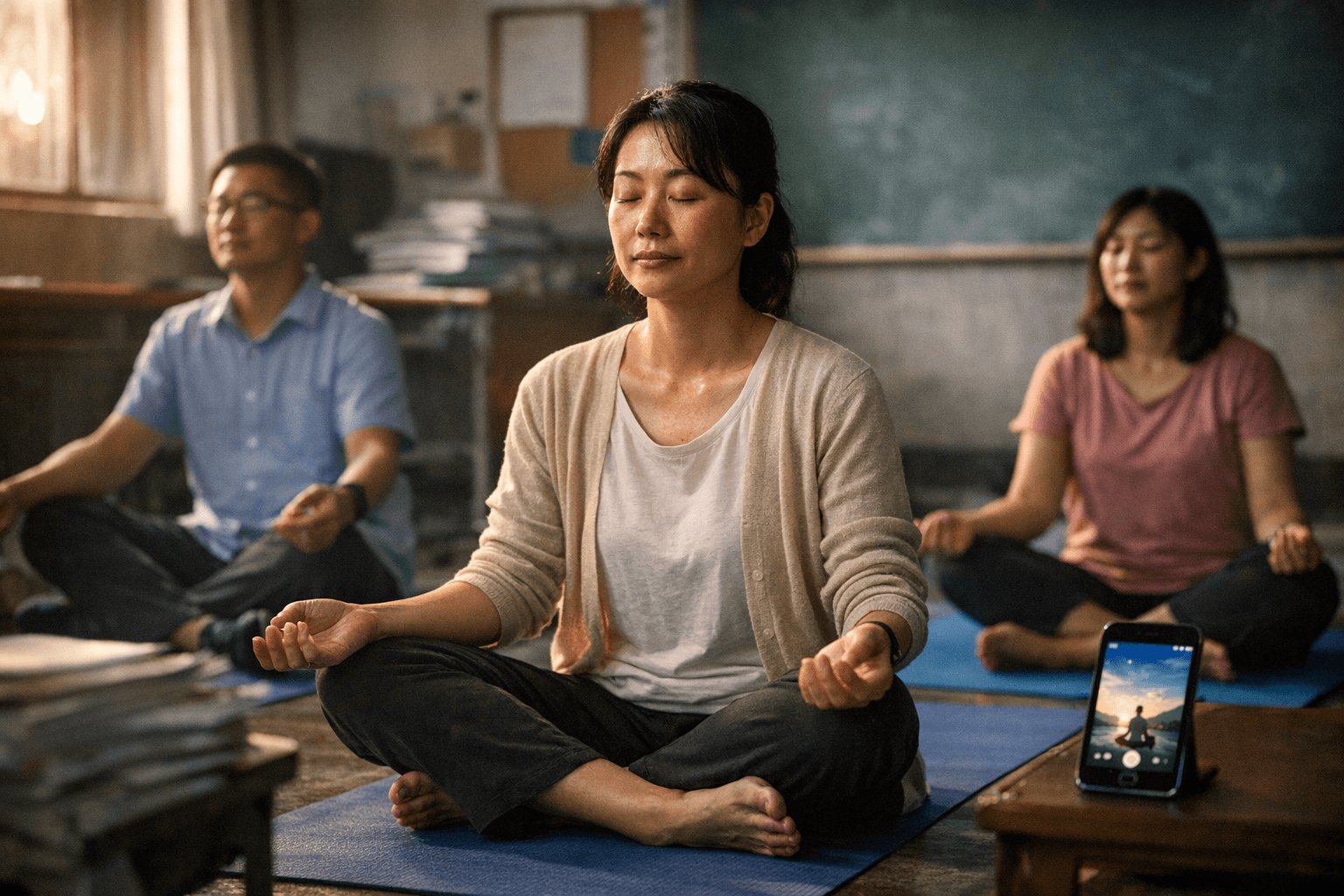 Four-Week Blended MBSR Program Lowers Occupational Stress in Chinese Junior High Teachers