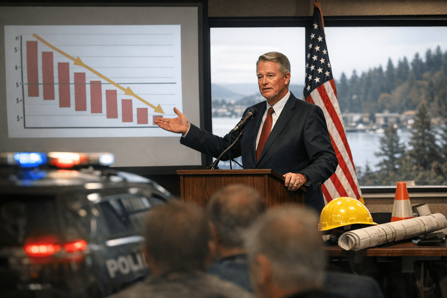 Governor Brad Little Outlines Proposed Budget Cuts During Coeur d’Alene Visit