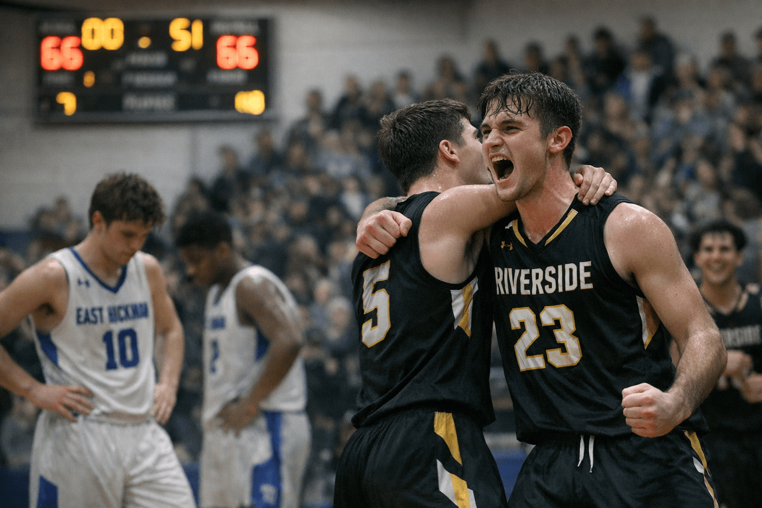 Riverside Boys Top East Hickman 66-51 in Second District Matchup