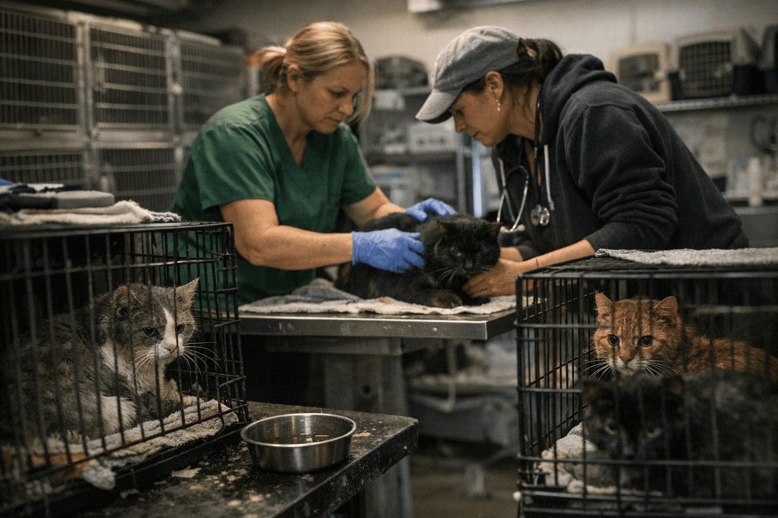 21 Cats Rescued Near Marcola Transferred to Greenhill for Urgent Care