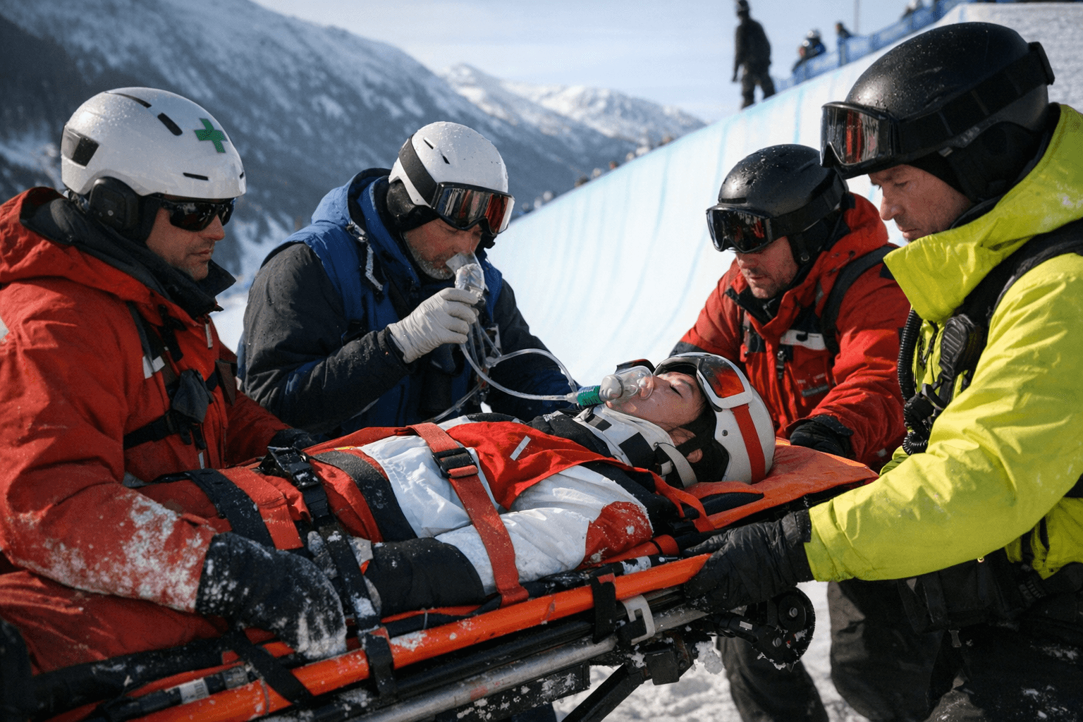 Liu Jiayu stretchered after violent crash in Olympic halfpipe qualifying
