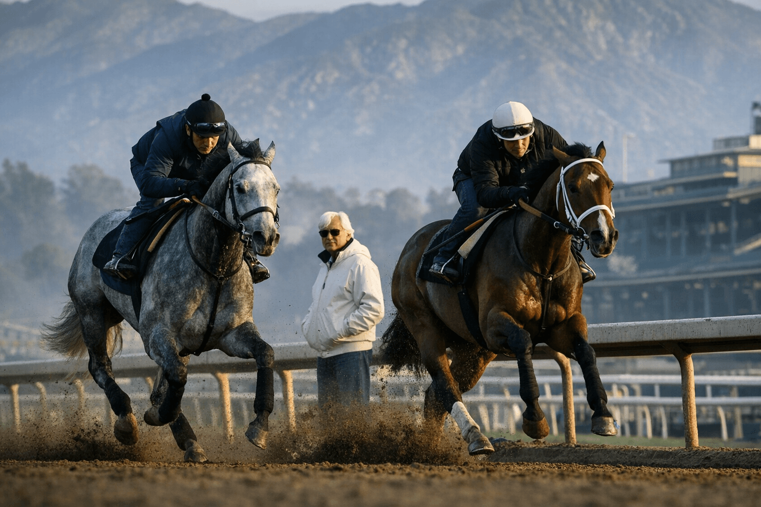 Baffert-trained Litmus Test and Boyd Work at Santa Anita Ahead of Stakes
