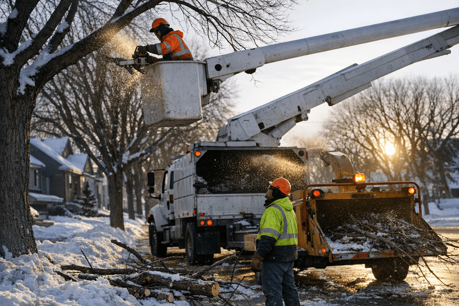 Jamestown City Crews Perform Winter Trimming of Boulevard Trees