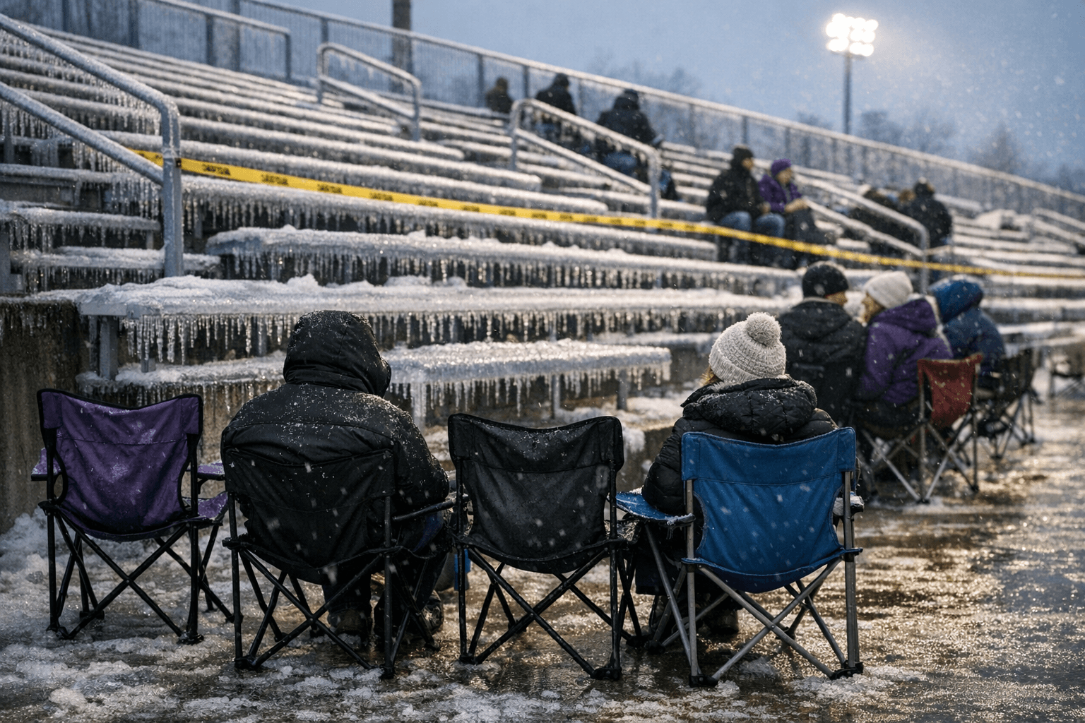 Icy Conditions Make HPU Bleachers Unsafe; Fans Told To Bring Chairs