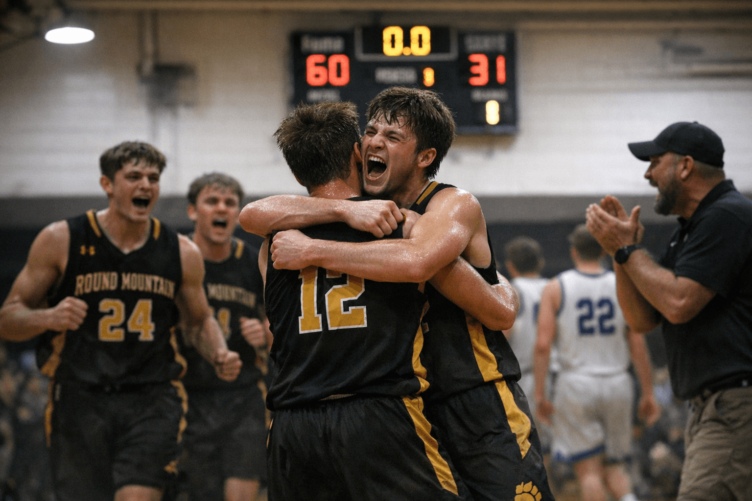 Round Mountain wins 60-31 and 34-22, pushes toward NIAA 1A Central playoffs