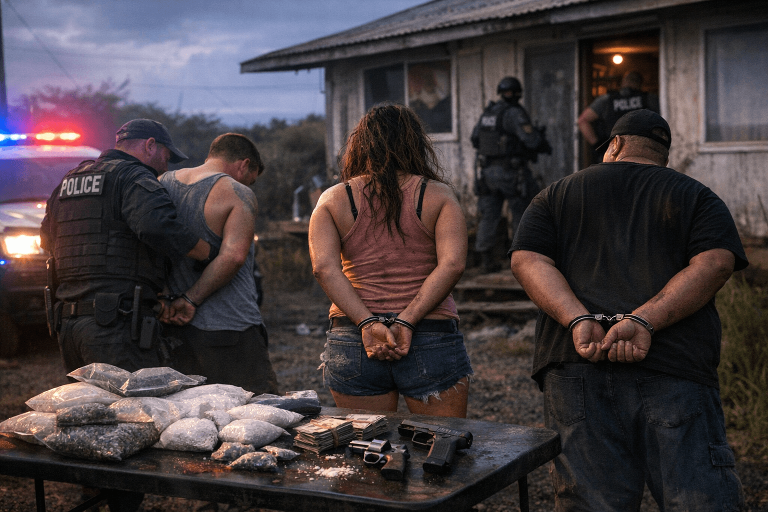 Three Ocean View Residents Arrested on 36 Drug and Firearm Charges