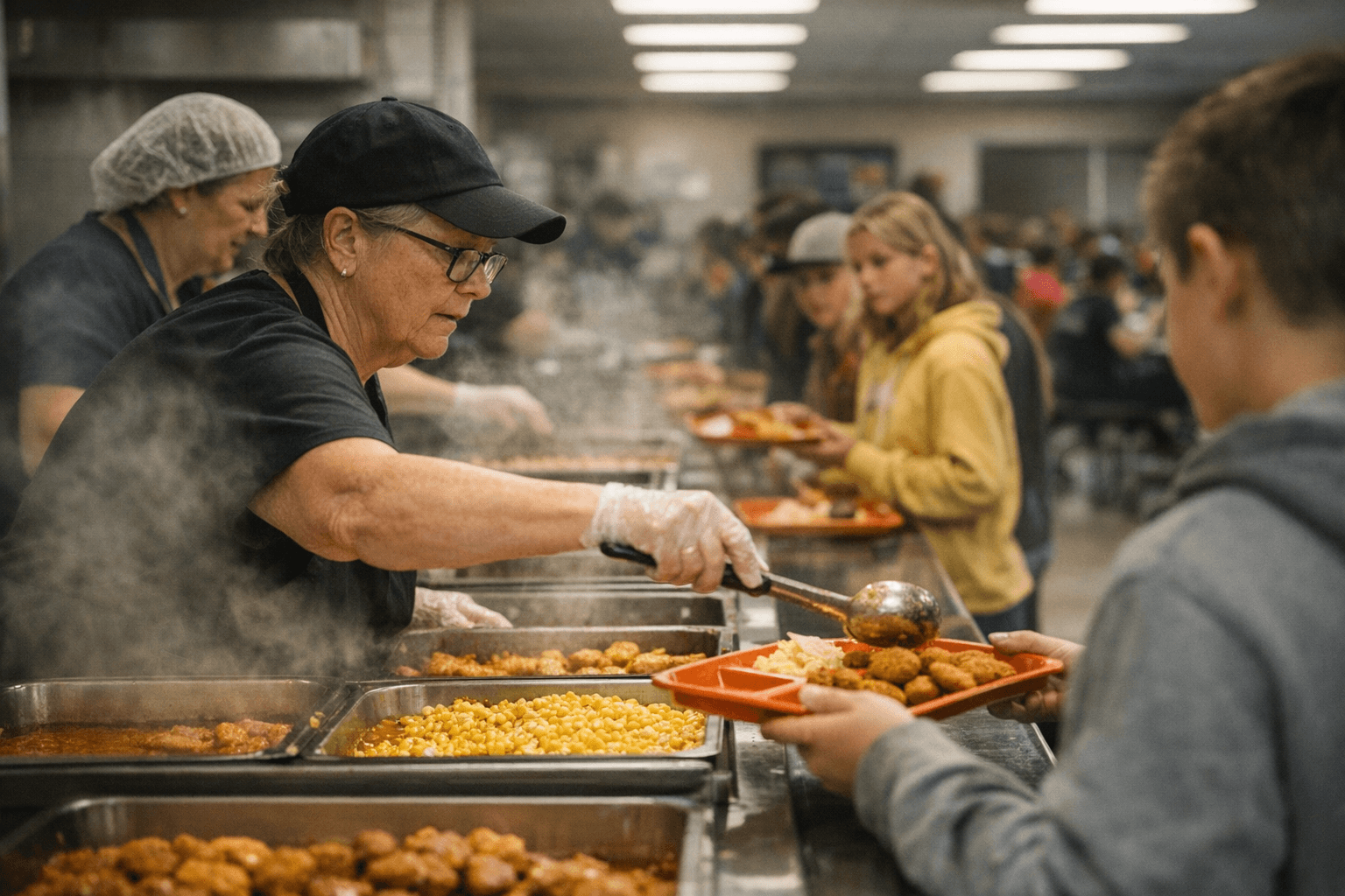 Perham-Dent lunch crew feeds more than 1,000 students in a few hours