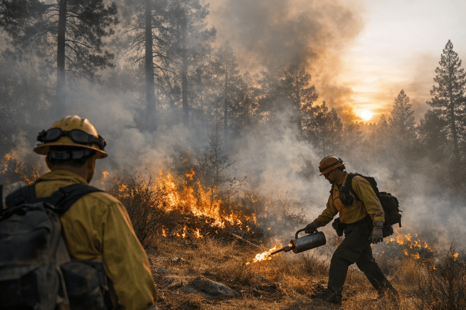 Prescribed Burn Cy26 Snf Support Ignited in Fresno County Feb. 10