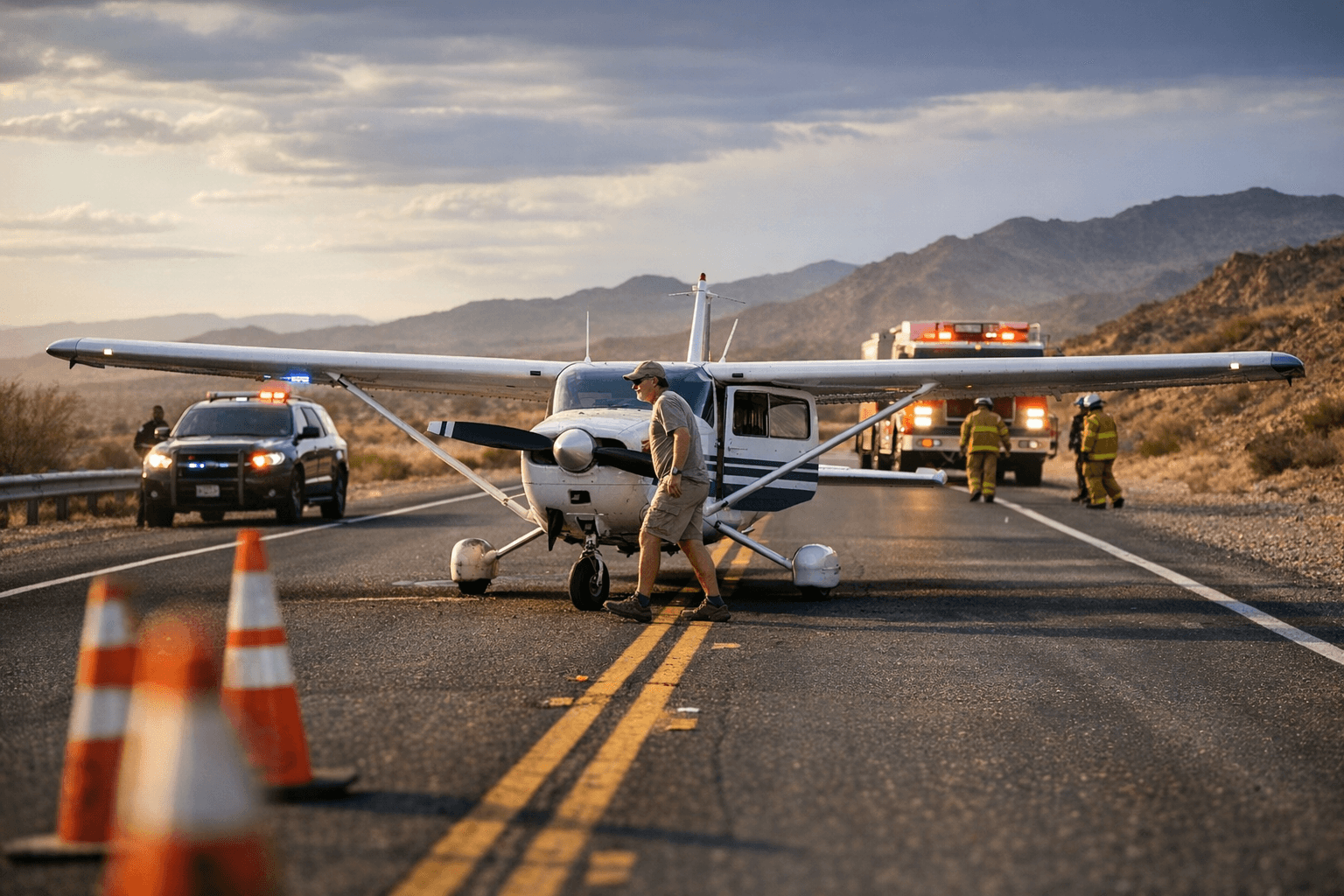 Single-Engine Plane Makes Emergency Landing on SR 95 Near Milepost 25