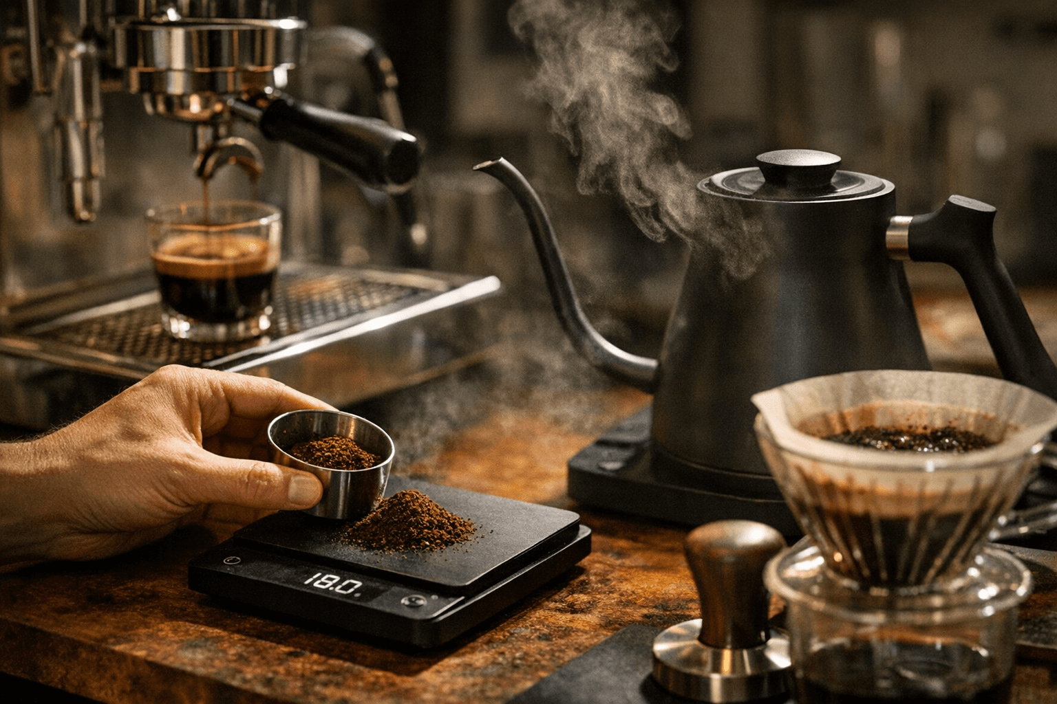 0.1-Gram Scales and Stable Kettles Elevate Home Espresso and Brew