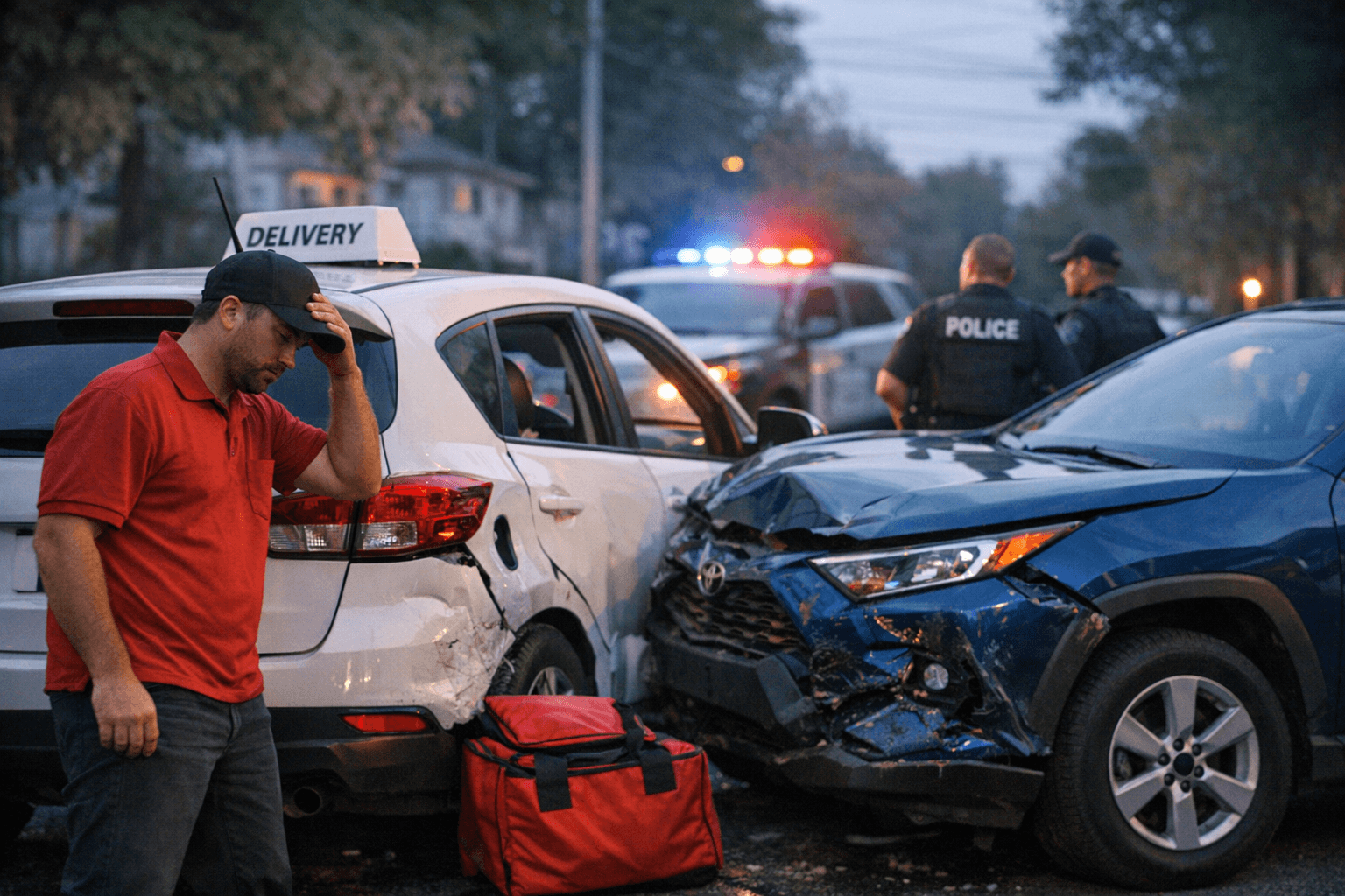 Delivery Driver's Vehicle Rear-Ended in Unarmed Carjacking on West Forest Road