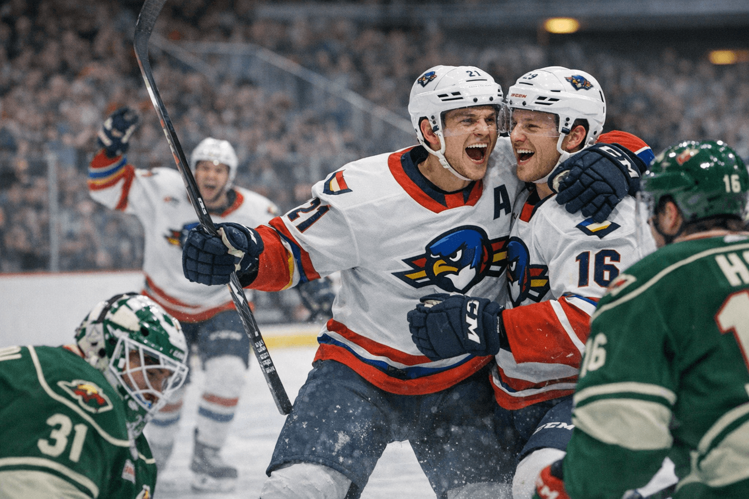 Springfield Thunderbirds Outscore Wild 8-6 in 14-Goal Thriller, Sweep Weekend