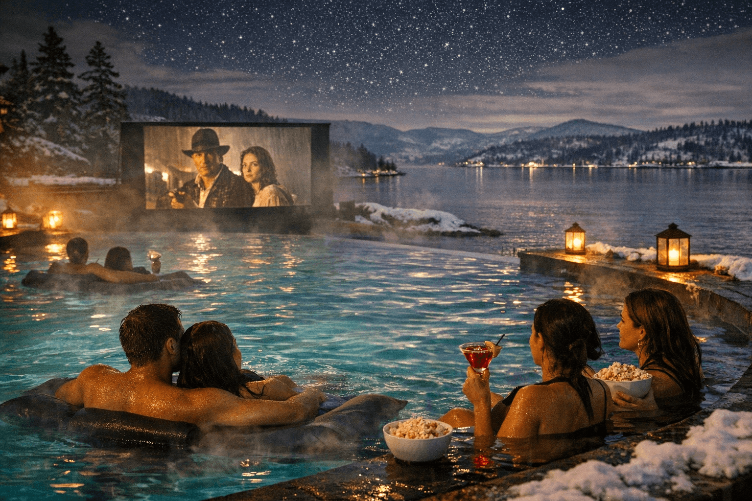 Cinema Under the Stars Returns to The Blu Infinity Pool This Winter