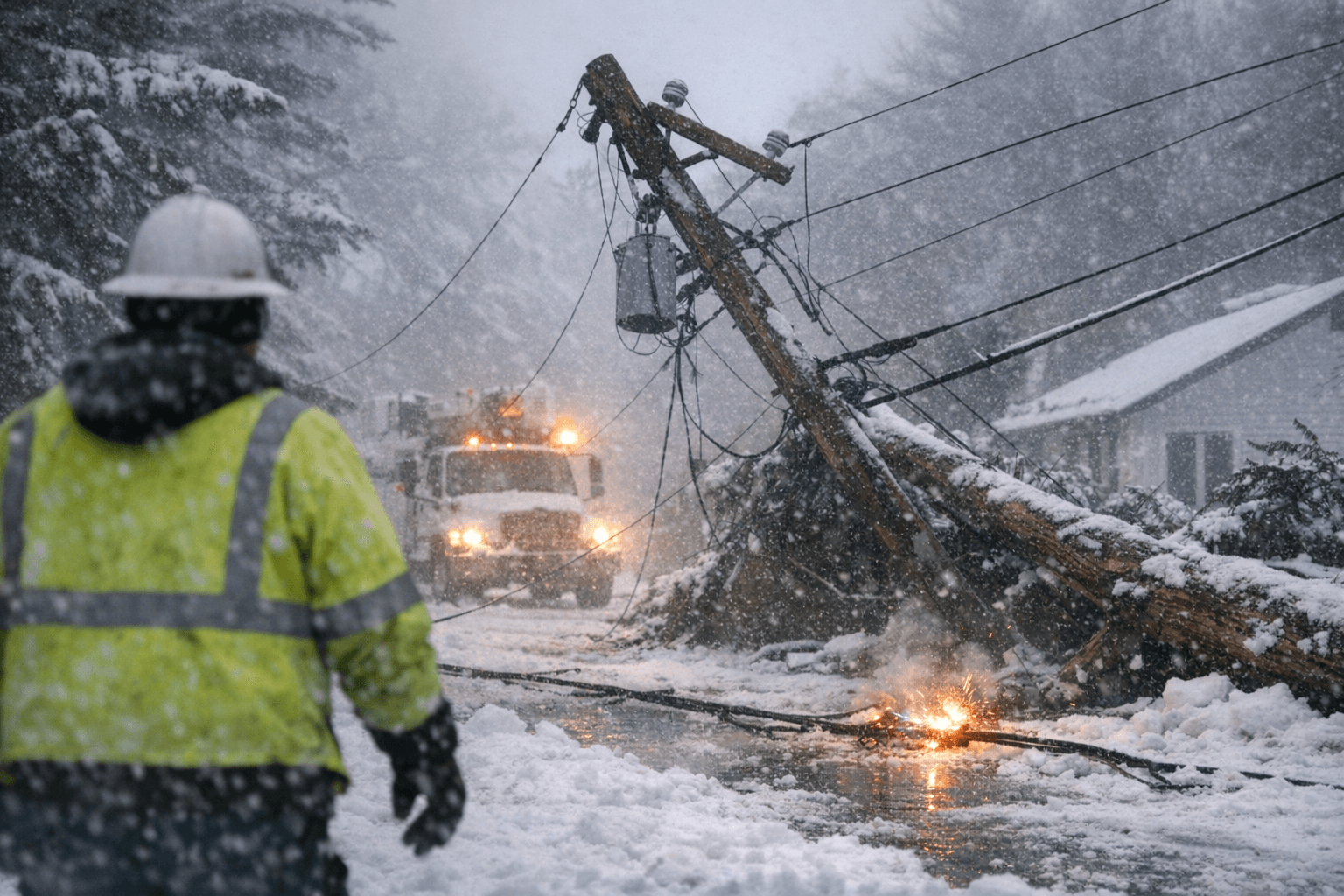 Fast-Moving Winter Storm Causes Outages Across Lake County, Heavy North Shore Snow