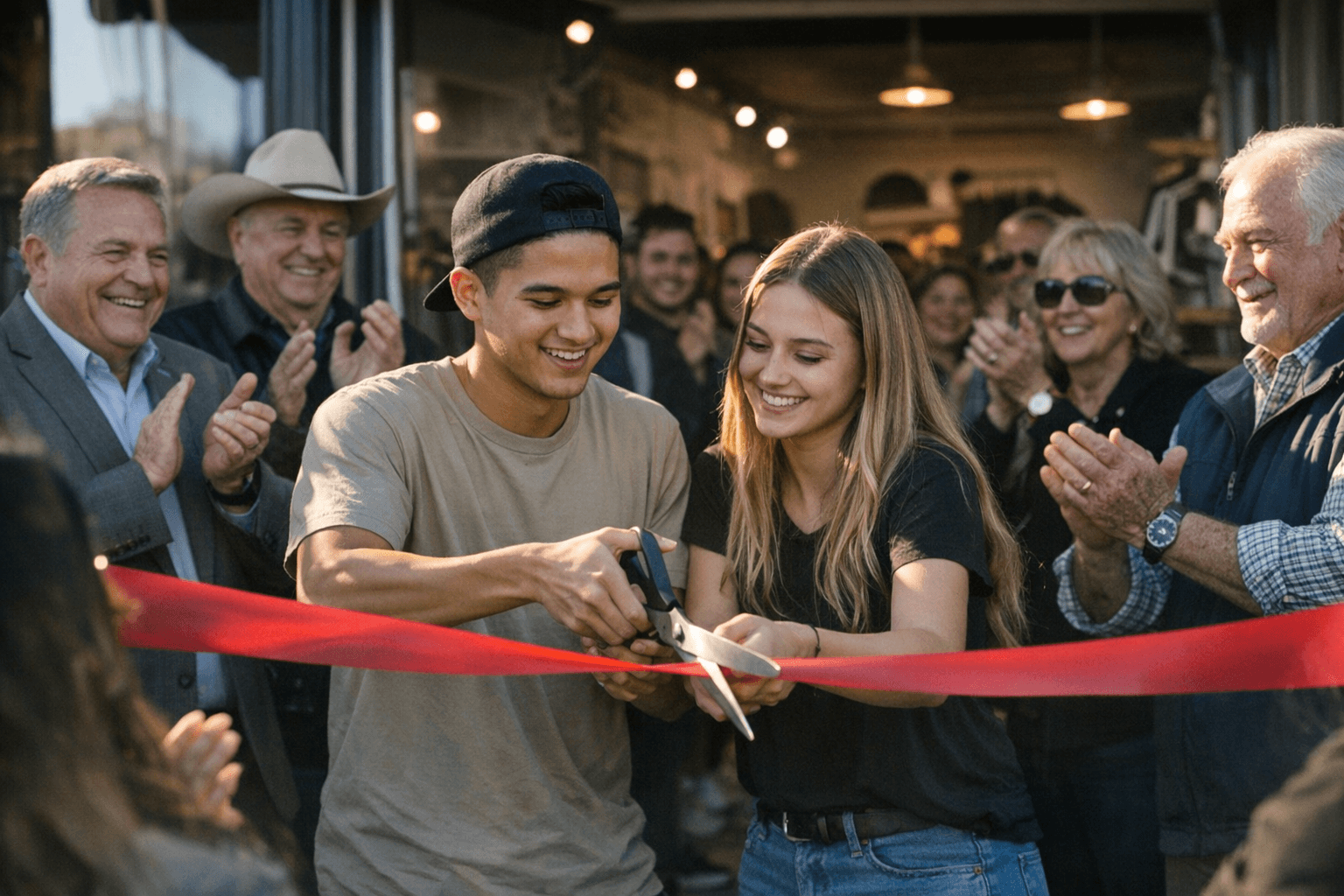 Reedley Ribbon-Cutting for Neutral Supply Custom Apparel Shop Highlights Youth Entrepreneurship