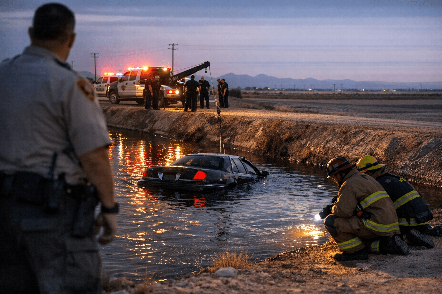 Driver Dies After Single-Vehicle Crash into Canal Near E. County 8th Street