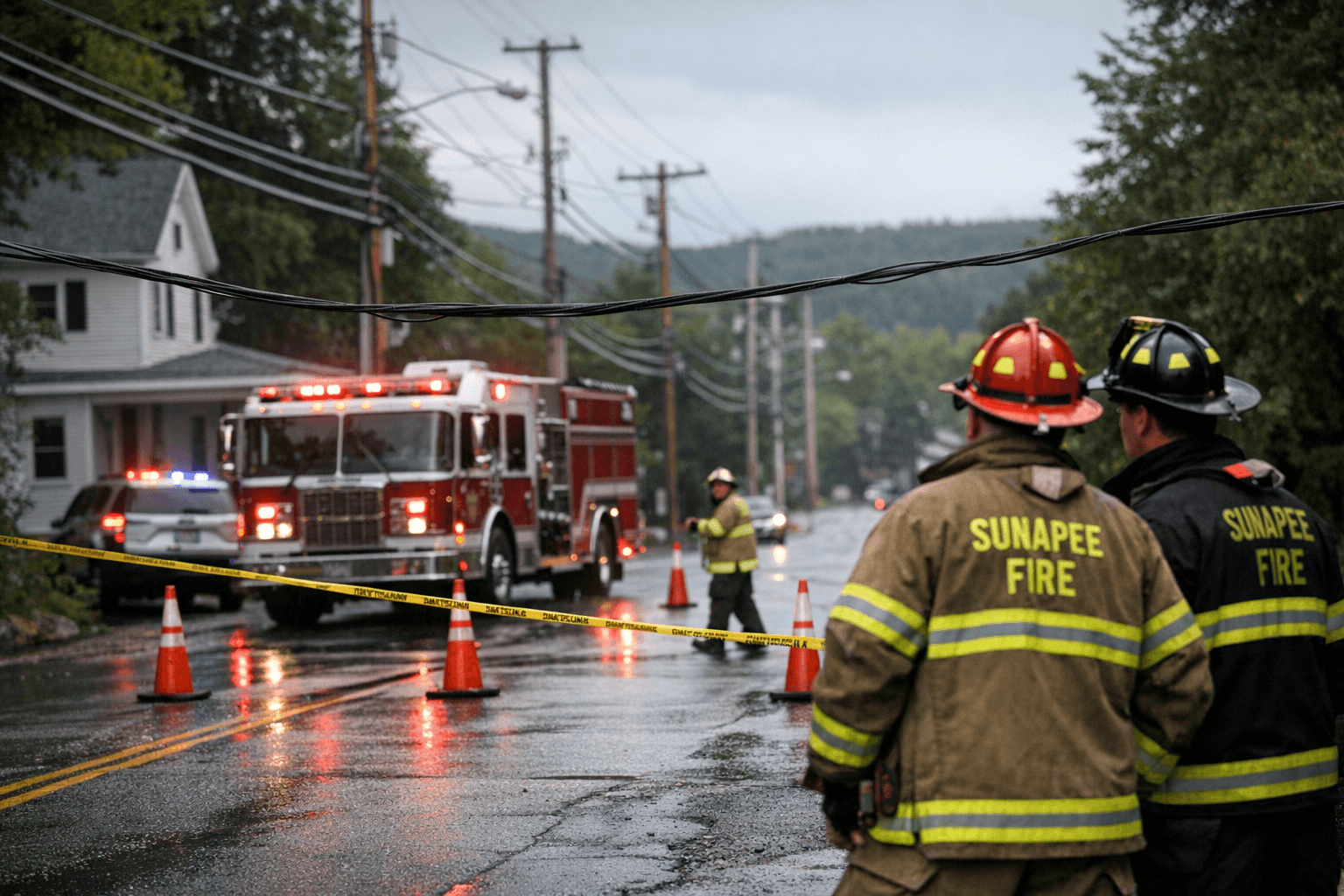 Sunapee Fire Department Closes Lower Main Street Over Low-Hanging Cable