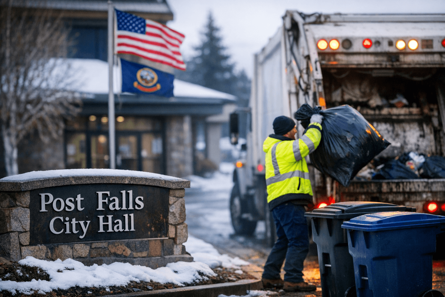 Post Falls City Offices Closed Monday for Presidents' Day; Trash Pickup Unchanged