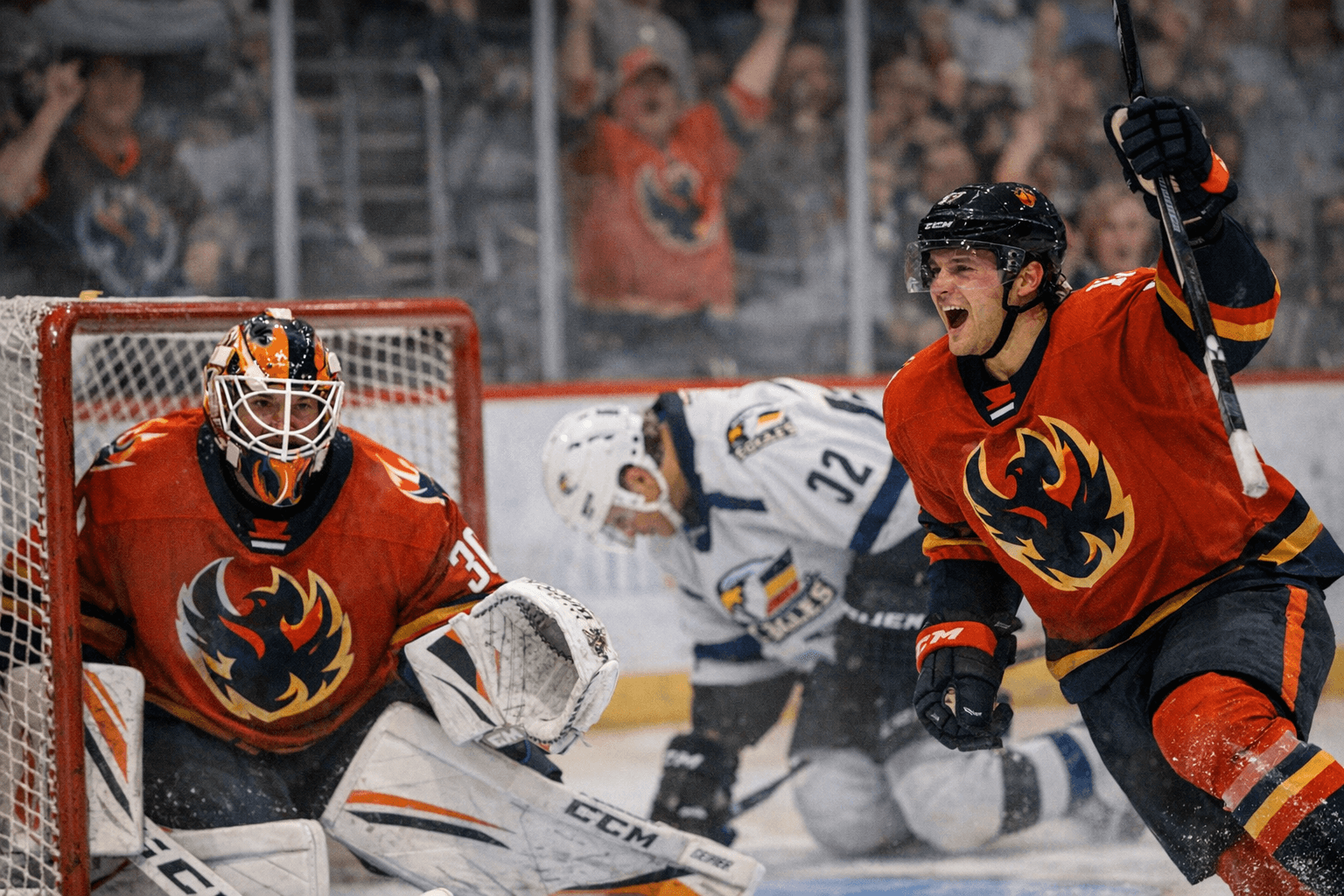 Östman’s 19-Save Shutout, Rehkopf Scores Late as Firebirds Win 2-0