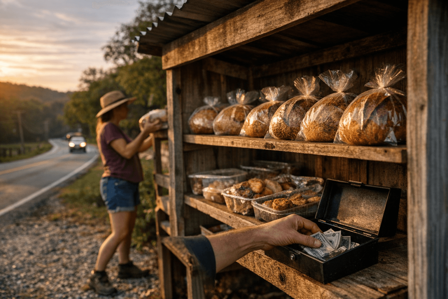 Unattended honor-system roadside bakeries return to the South with sourdough loaves