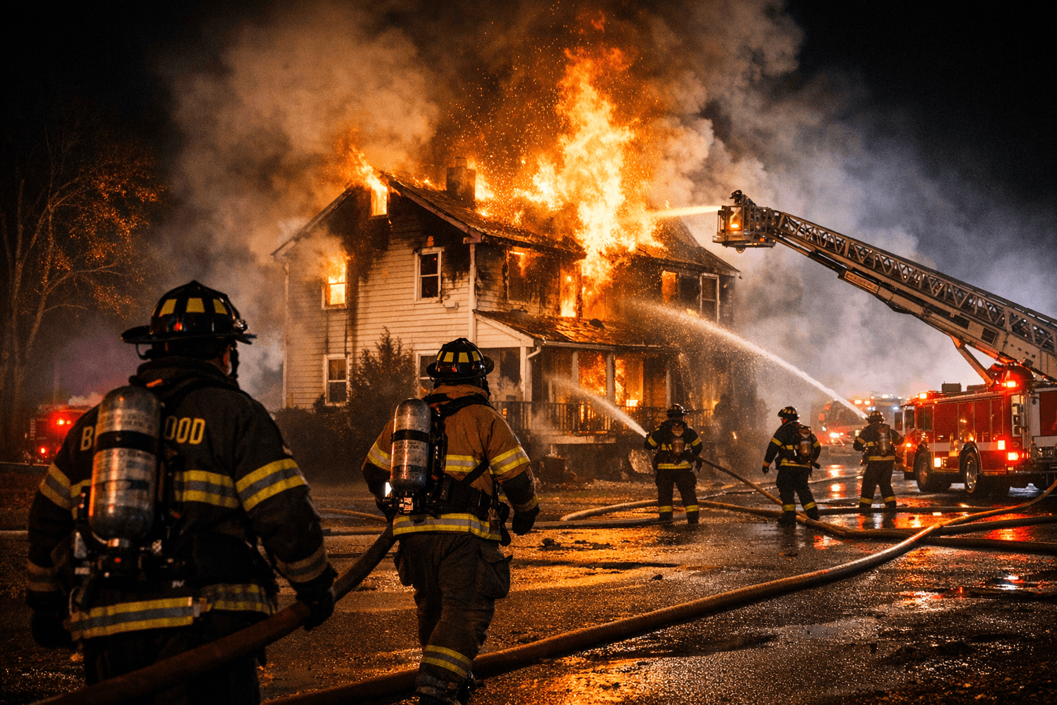 Working Brentwood House Fire at 16 Cleveland Street Prompts Mutual Aid