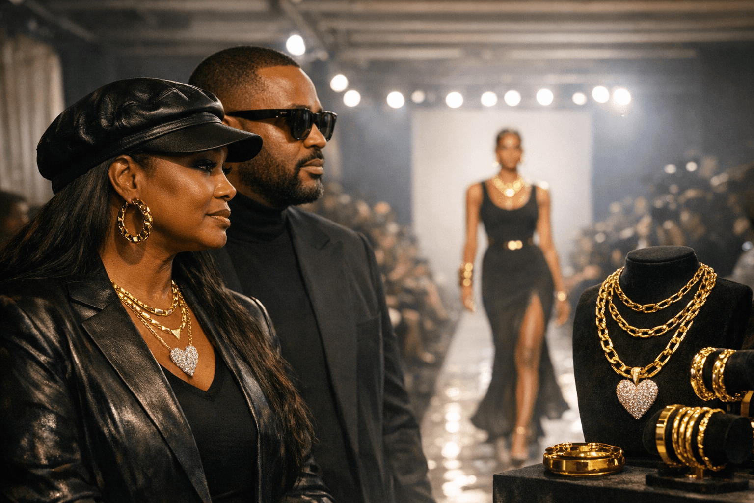 Simone I. Smith, Sergio Hudson Debut 28-Piece Gold Jewelry at NYFW