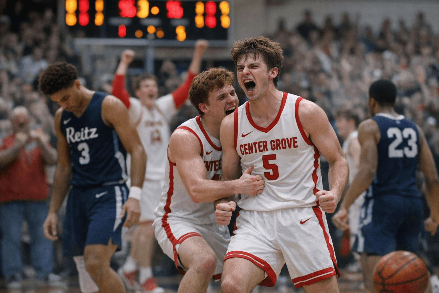 Center Grove Controls Evansville Reitz 53-37, Unbeaten Trojans Reach 4A Final