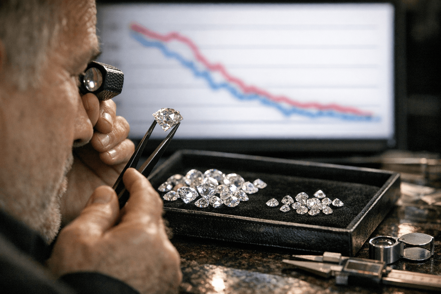 2026 Chart Shows Lab-Grown Diamond Prices Fall, Stabilize Versus Naturals