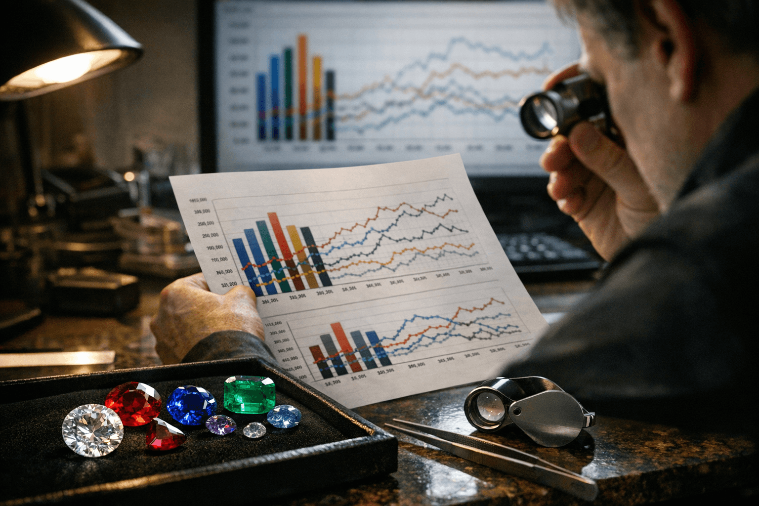 Gemval February 2026 value charts list per-carat prices by birthstone