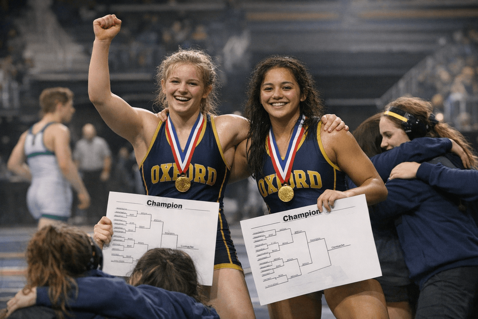 Oxford Girls Wrestling Makes School History with Two State Champions