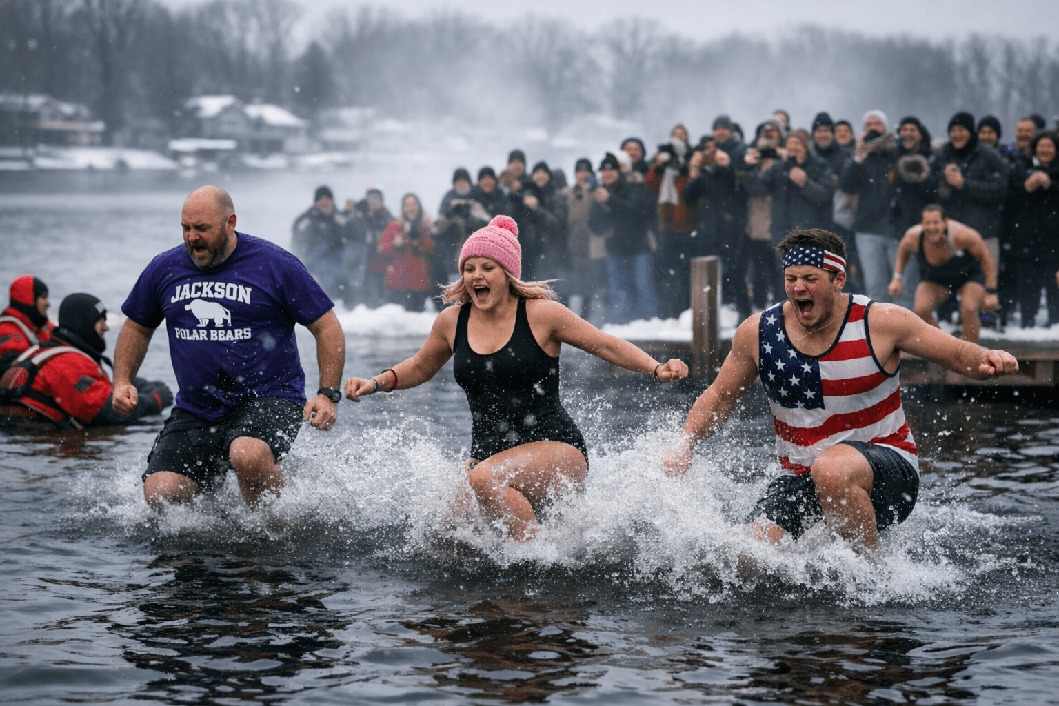 Weather-Delayed Polar Bear Plunge Raises Funds for Jackson Schools