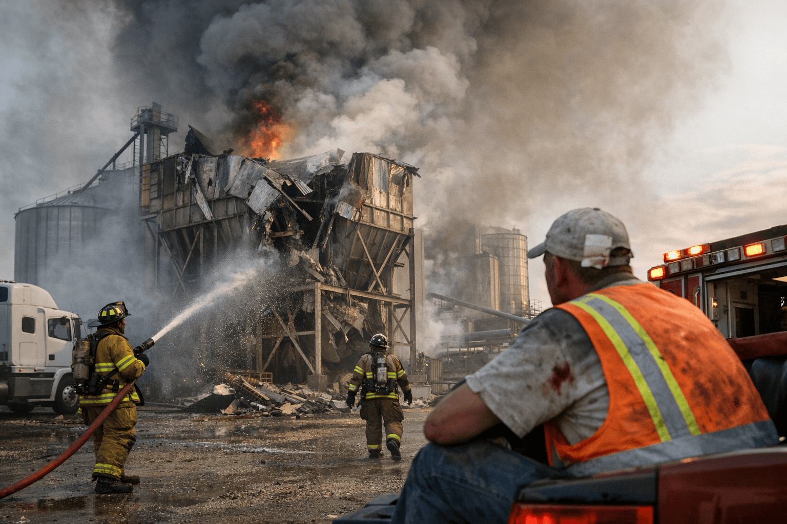 Dust explosion damages baghouse at Little Sioux Corn Processors; no major injuries