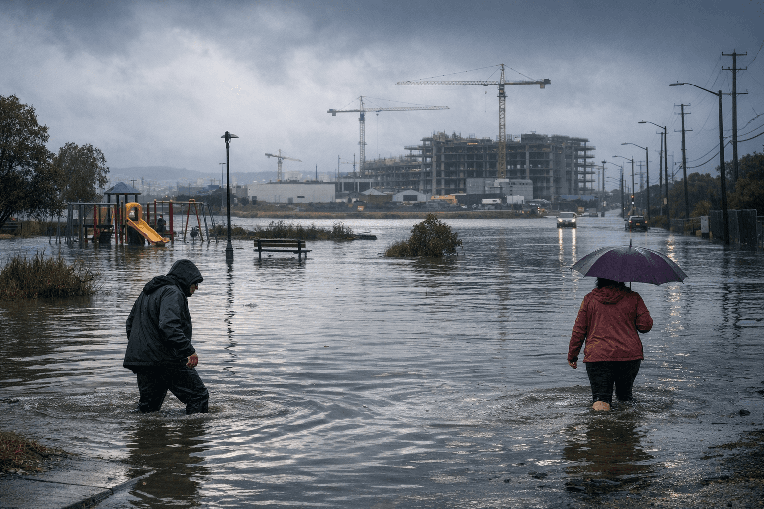 Heavy storms, poor drainage leave Bayview-Hunters Point park and streets flooded
