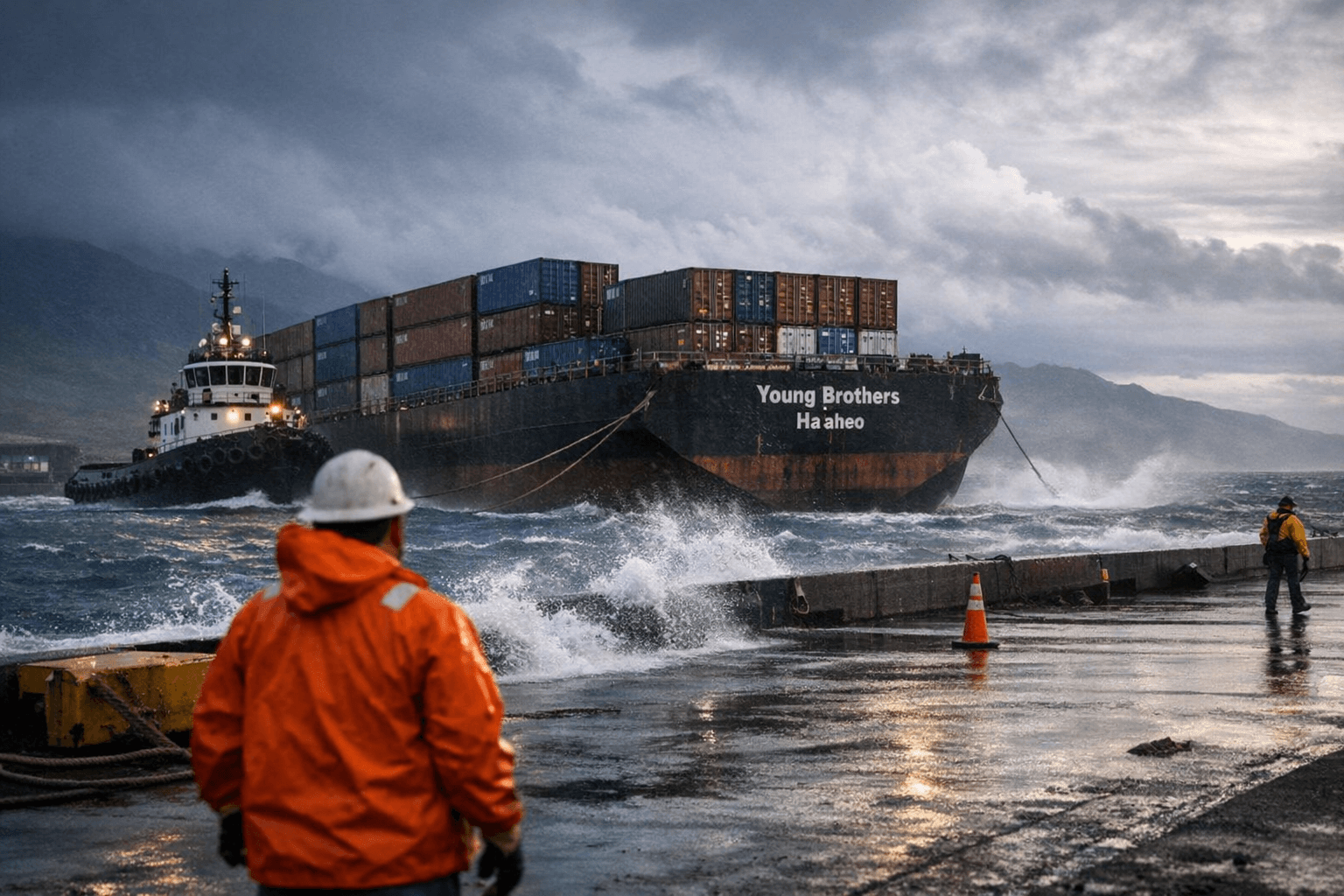 Near-gale Winds Delay Haʻaheo Barge, Young Brothers Adjusts Schedules